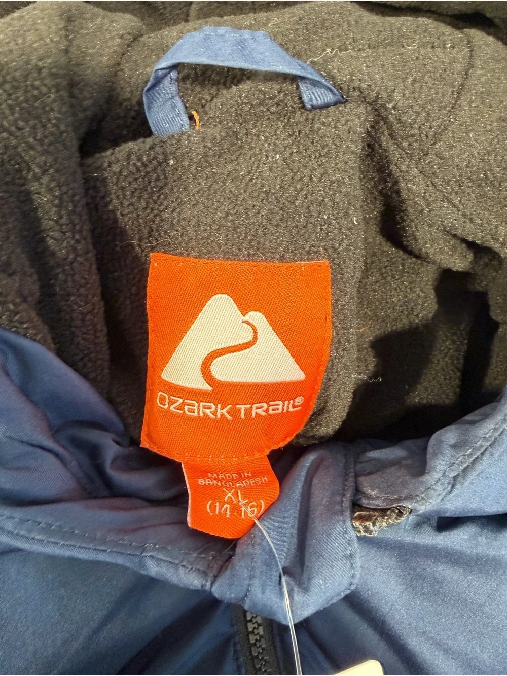 Ozark Trail Blue Jacket with Orange Logo Tag